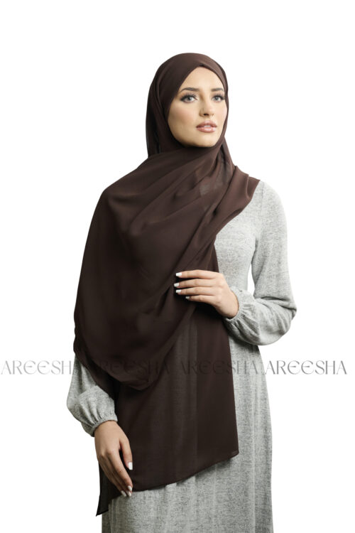 Brown Chiffon Hijab