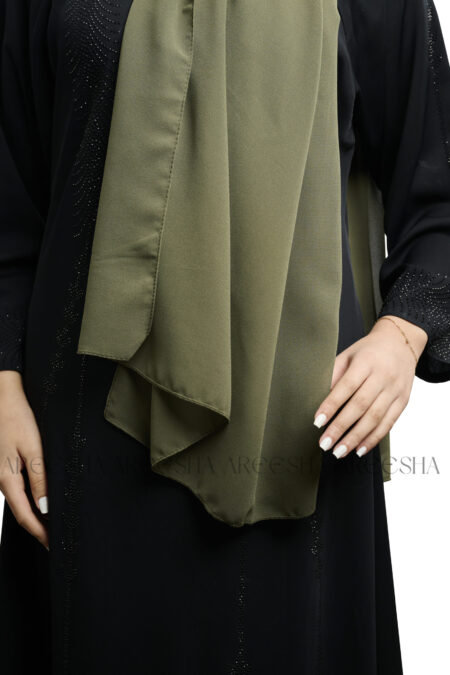 Olive Chiffon Hijab - Image 2