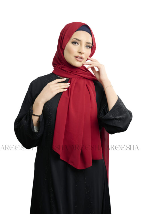 Rasberry Red Chiffon Hijab