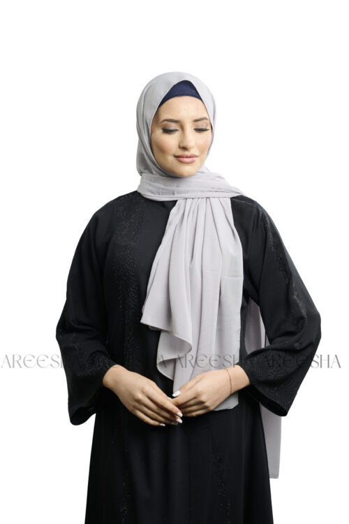 Silver Chiffon Hijab