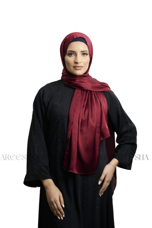 Burgundy Lush Silk Hijab