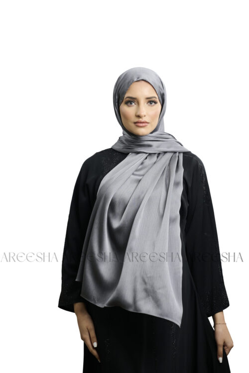 Grey Lush Silk Hijab