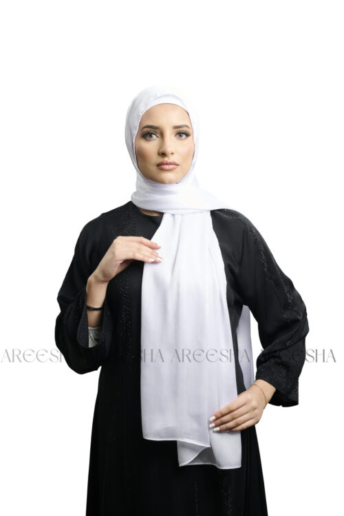 White Lush Silk Hijab