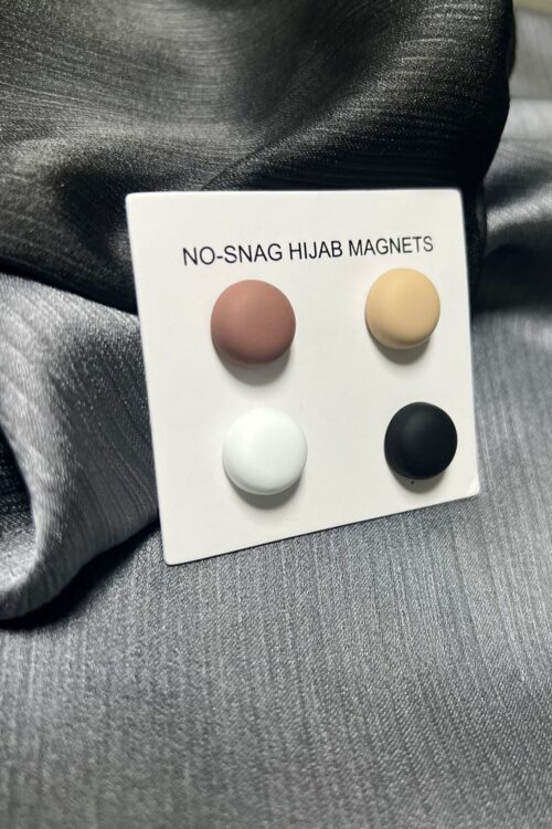 4 Piece Hijab Magnetic Pin Round Colour, No piercing Needing -A